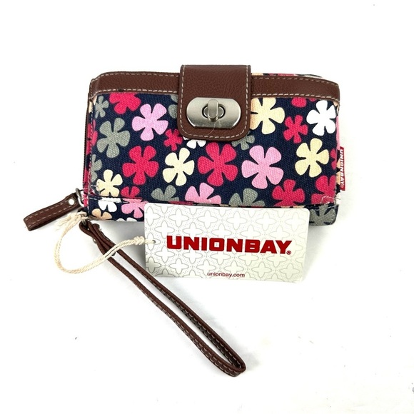 Union Bay Wristlet Wallet Cell Phone Holder Floral Canvas Brand New - Picture 1 of 6